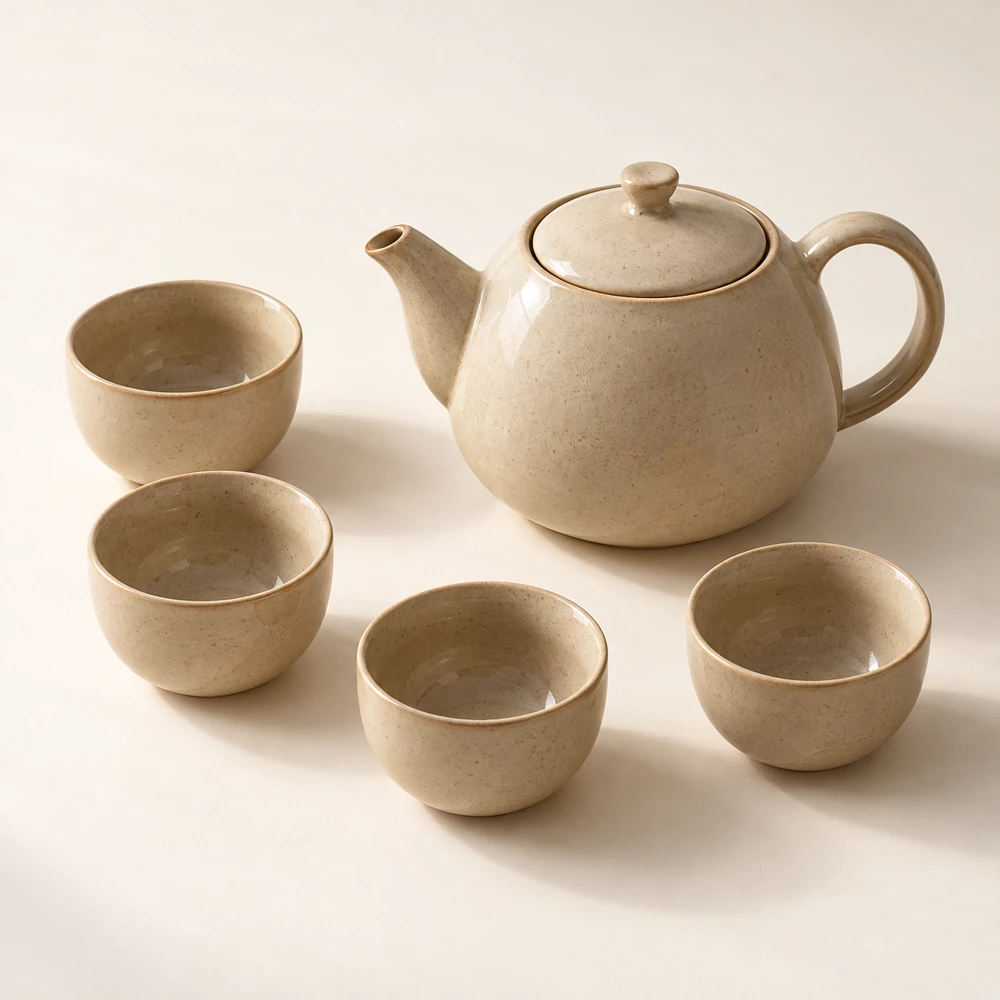 Sandstone Tea Set in Sand